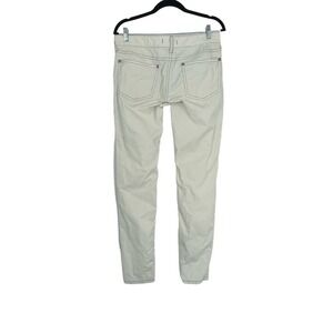 Free People Women's Off White Stretch Skinny Mid Rise Corduroy Pants Size W 30